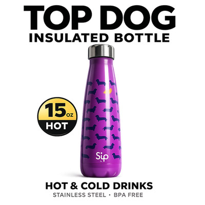 4 Sip by S well Top Dog Stainless Steel Bottles 15 oz Hot Cold Drink