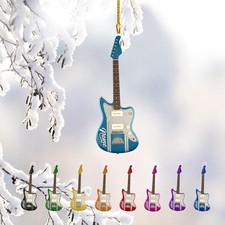 Personalized Guitar Ornaments for Christmas Tree, Music Ornament for Christmas T