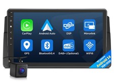 Per BMW 3er E46 9" Android 14 Autoradio GPS Navi Wireless CarPlay Bluetooth WiFi