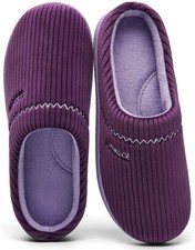 House Slippers for Women with Arch Support Memory Foam Non-Slip, Two Tone E...