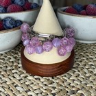 Vintage Coro Cha-Cha Lavender & Silver Bracelet — photo 1