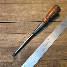 Vintage STANLEY NO. 750 Beveled Edge SOCKET Bench CHISEL • 1/4" ☆USA