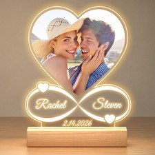 Custom Picture Frames with Photo, Custom Photo Frame with Night Light, Personali