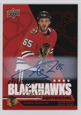 2025 Upper Deck Chicago Blackhawks Centennial Red Hot Andrew Shaw #36 Auto 0v41