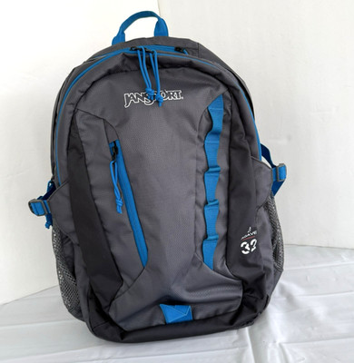 Jansport Agave 32 Litres Backpack Blue Gray Book Bag Hiking School