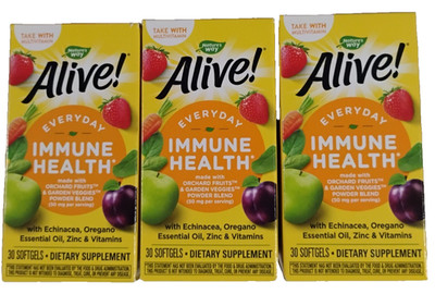 3x Nature's Way Alive! Everyday Immune Health  Supplement Please See Descript.