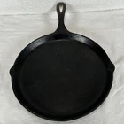 Griswold 108 Cast Iron Skillet Griddle Round 11" Large Block Logo 201 USA VTG