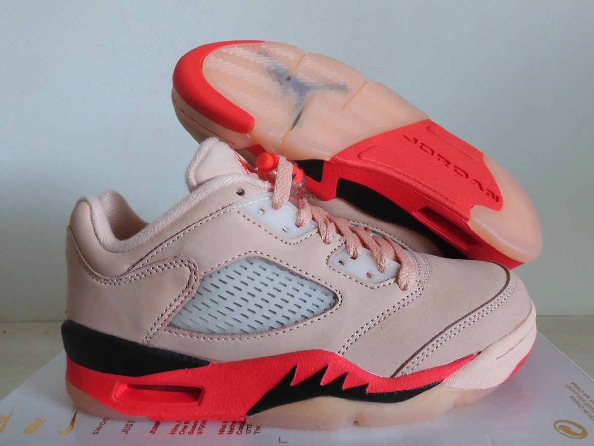 Nike Air Jordan 5 Retro Low Arctic Orange Pink-Red-Black Womens