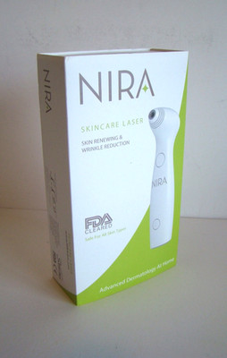 NIRA White Handheld Laser Anti-Aging Device w/ Box & USB Charging Cable- USED