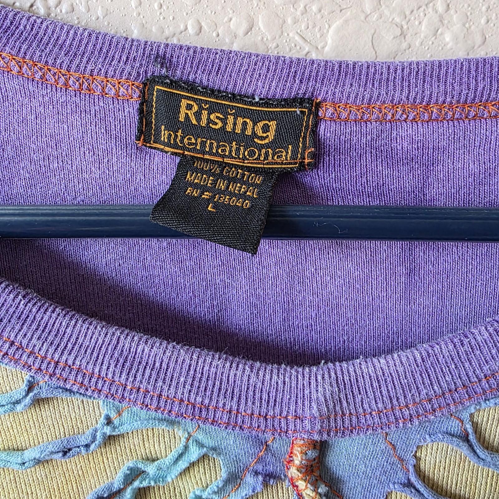 Rising International Boho Patchwork Top Om Symbol… - image 3