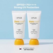 Anua Zero Cast Moisturizing Sunscreen SPF50 PA   50ml 2PCS Set Lightweight UV