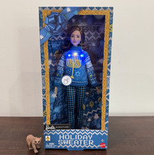 2026 Barbie Signature LIGHT UP Holiday Sweater Hannukah Jewish Doll FREE SHIP
