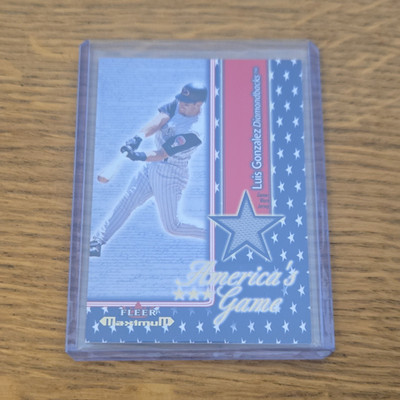 Fleer 2002 Maximum Luis Gonzalez America's Game Jersey Insert #13 Diamondbacks