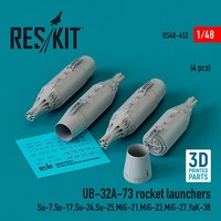 Reskit RS48-0452 - 1:48 UB-32A-73 Rocket Launchers (4 Pcs) (Su-7,Su-17,Su-24,Su-