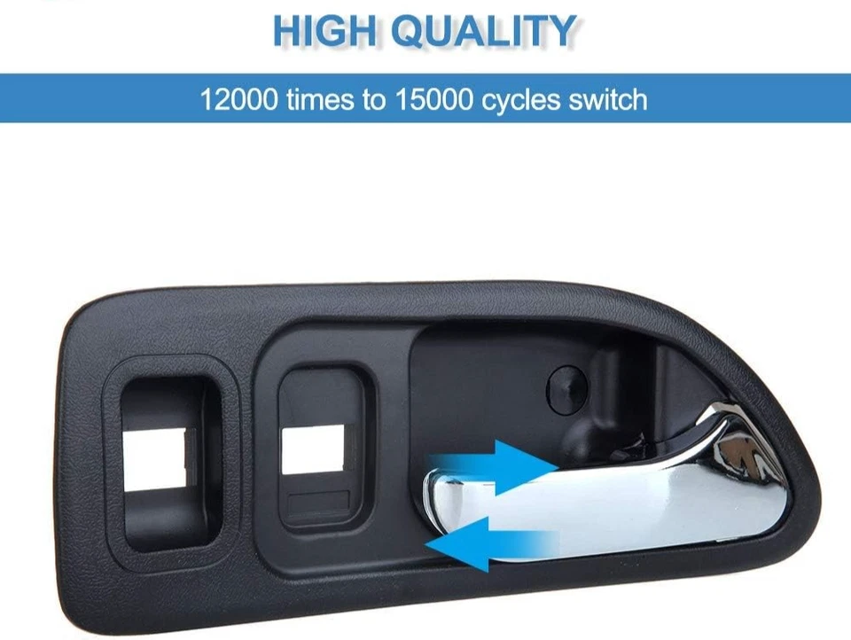 Door Handles Chrome Inner Front Rear 2 Sides for 1994 -1997 Honda Accord - Imagem 2 de 4