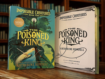 The Poisoned King Katherine Rundell Signed B&N Exclusive HC Sprayed Edges Book 2