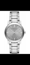 Image of Burberry BU9035 The City Unisex Watch Silver Dial Stainless Steel Bracelet - New