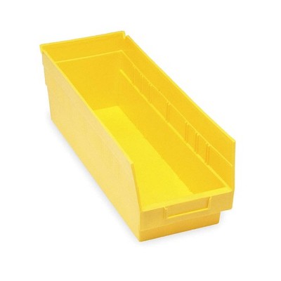 QUANTUM STORAGE SYSTEMS QSB214YL Shelf Bin,Yellow,Polypropylene,6 in 2ZMV1