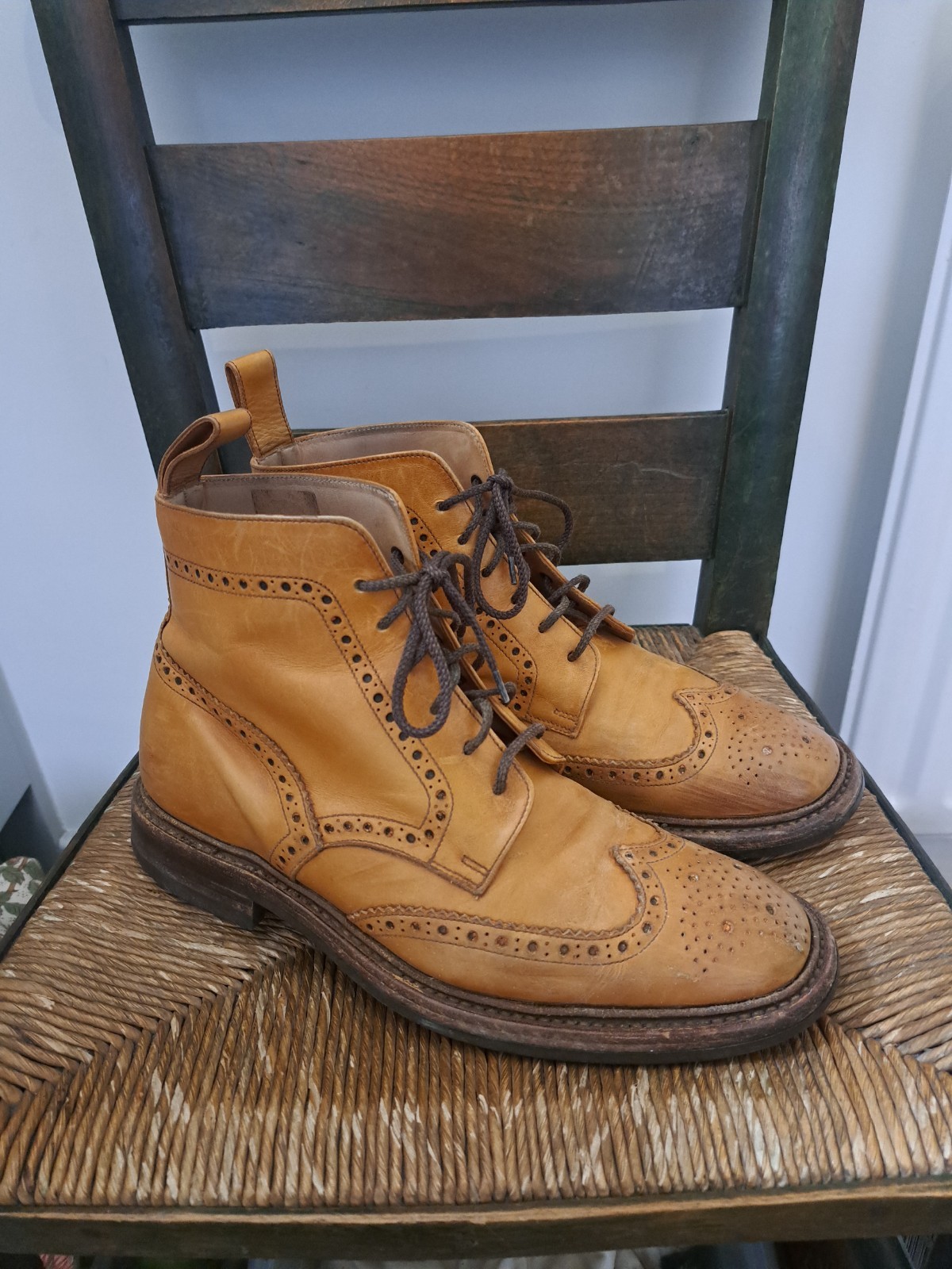 SAOLA Stivali Loake Next UK 7 Brogues Marrone Marrone Marrone Inghilterra Ridgeway Sole County Goodyear