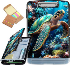 Clipboard with Storage with Pen Holder, Heavy Duty Plastic A4 Nursing Clipboard