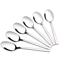12 PCS Stainless Steel Dinner Spoons Tablespoons Kitchen Tableware Set