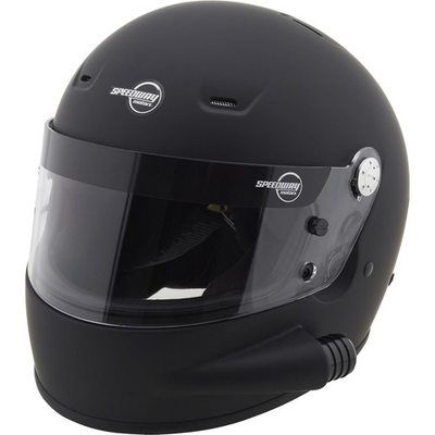 #ad Speedway Motors SA2020 Side Air Racing Helmet Flat Black Small $128.99