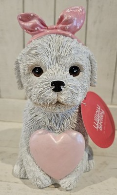 Willow & Riley Valentines PUP With Pink Heart 11'' Tall NWT