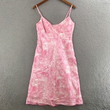 J Crew Dress Womens 8 Mini Sundress Floral Print Spaghetti Strap V-Neck Pink