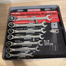 Sears Craftsman Usa Nos 7pc Metric Reversible Ratcheting Wrench Set 42407 8-18mm