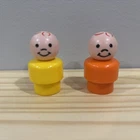 Vintage Fisher Price Little People Lot of 2 Boys Twins Plastic