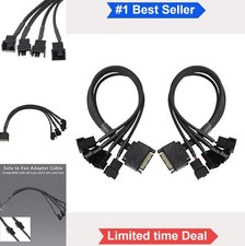 SATA to Fan Adapter 15 Pin to 4x 3 Pin 4 Pin 12V PC Case Fan Splitter Extension