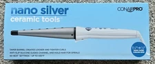 Conair Pro Nano Silver Ceramic Tools Taper Curling Iron -  1 1/4” - 1/2”