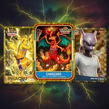 CHARIZARD MEWTWO PIKACHU Jordan Rookie Foil Sparks Sticker RC Pokémon Dunks /100