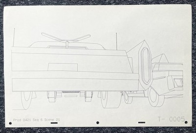OLIVER & COMPANY 1987 C.A.D. Original Early Computer Animation Art LIMO REAR