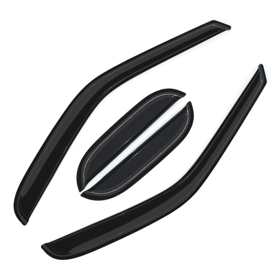 4pcs Sun/Rain Guard Vent Shade Window Visors Fit F150/F250 Light Duty Super Cab Foto 2 de 4