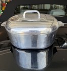 Vintage Magnalite Ghc 8 Qt Aluminum Roaster Dutch Oven w/ Lid & Trivet
