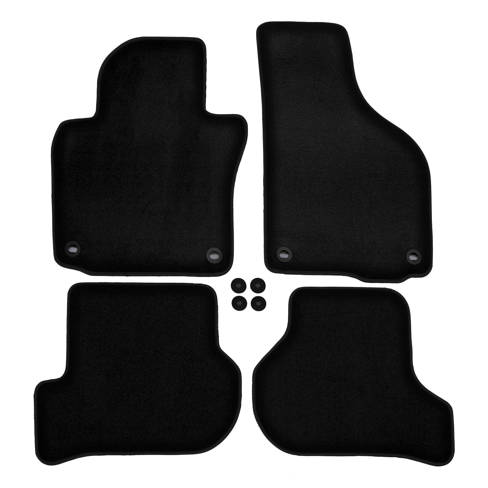 Tapis de sol Golf 5 2003-2008 dotés d'une sous-couche antidérapante en velours noir