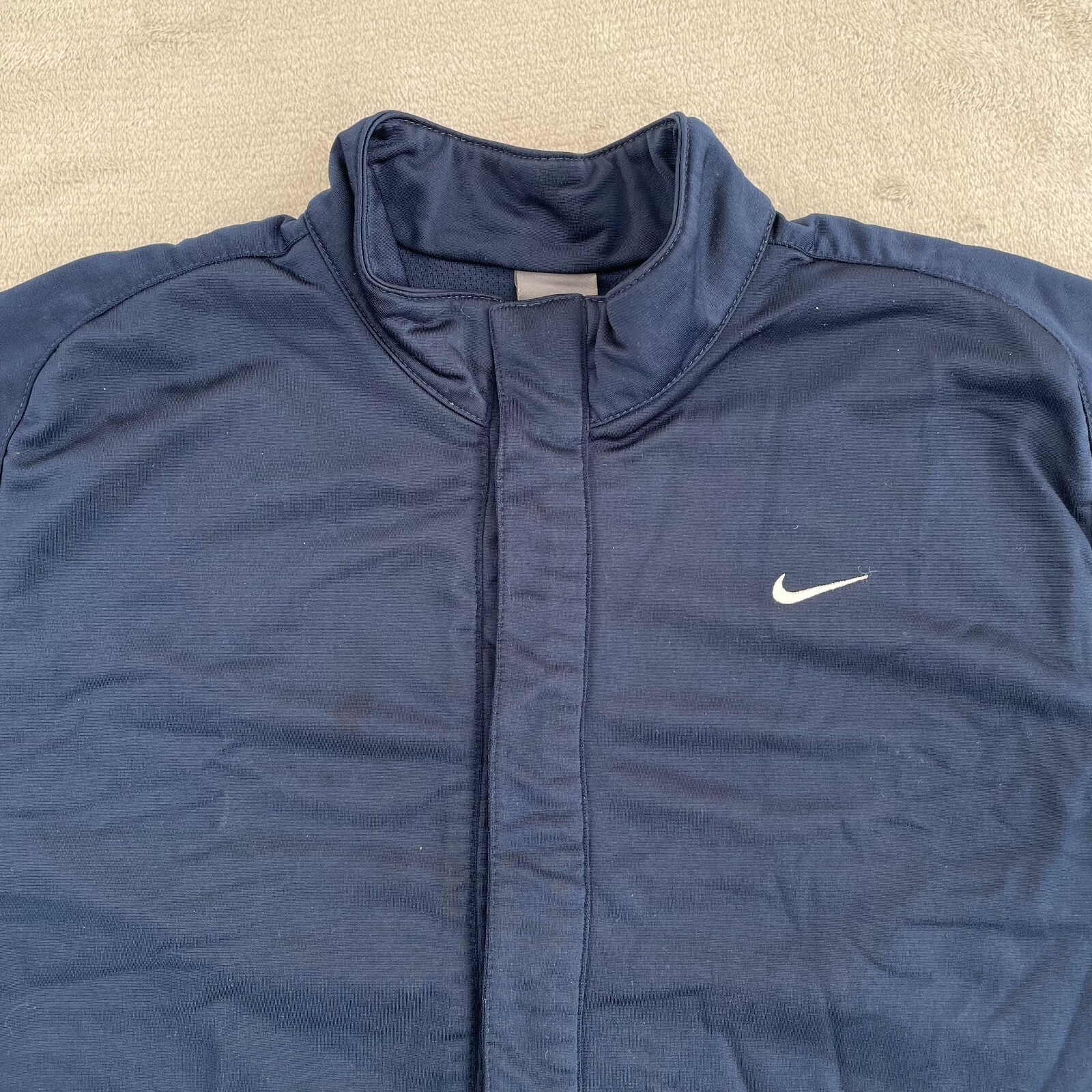 SACAI X NIKE Giacca Nike Warm Up Vintage Uomo Media Blu Navy Logo Swoosh Basket SS