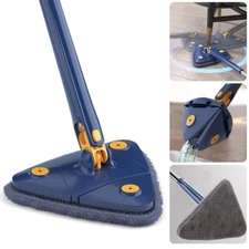 Telescopic Triangle Mop -Self Wringing Free Hand Squeeze Washing Rotate Tool 1PC