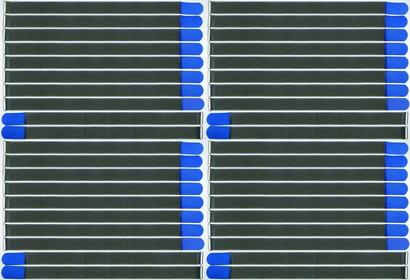 10 Fascette In Velcro Fascette Per Cavi FK 50 Cm X 50 Mm Blu Fascette In Velcro Occhiello In Metallo - Foto 6