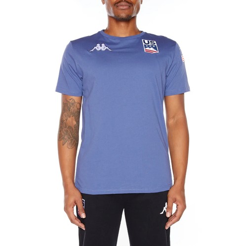 Kappa - US Ski Team ESTESSI Embroidered Logo Patch T-Shirt MENS Blue - SMALL - 第 1/3 張圖片
