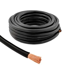 4 Gauge 25ft OFC Power Cable Oxygen-Free Copper Ground Wire (Black)