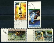 Saint Thomas et îles du Prince 1980 Mi. 646-649 Oblitéré 100% Alunissage Esten
