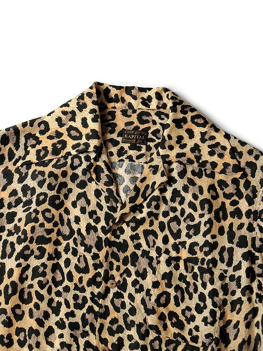 ASK availability First) KAPITAL Silk-Rayon Leopard Collar ASK availability First) KAPITAL Silk-Rayon Leopard Collar