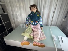 Künstlerpuppe Sammler Christine Orange Vinyl Puppe 103 cm. Top Zustand 