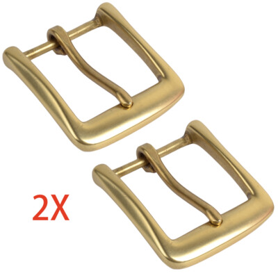 Solid Gold-Tone Brass Belt Buckle - Single Tongue Design Fits 1.5 Inch Belts 11 thumbnail image