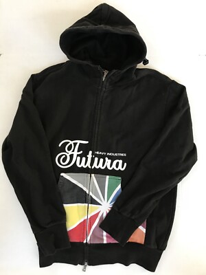 Vtg MAHARISHI X FUTURA 2000 Laboratories MHI Hoodie Tee Shirt S m  