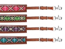 Showman Leather Wither Strap w/ Beaded Cross Design
