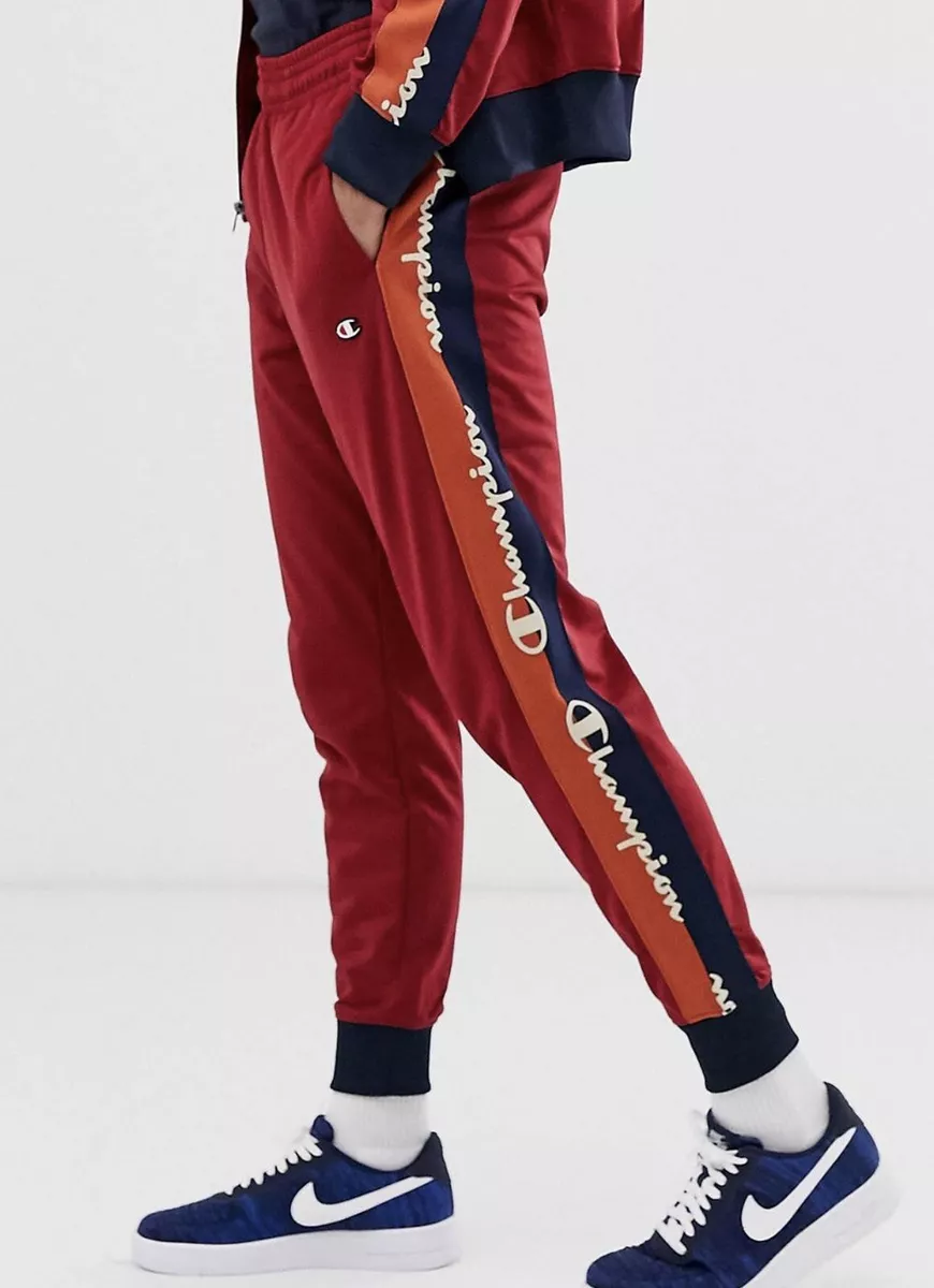 Red champion 2025 track pants