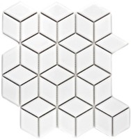 Keramikmosaik Weiß Fliesenspiegel Dusche KüChe Wc 13OV-0101 | 10 Mosaikplatten